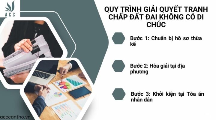 Quy trình giải quyết tranh chấp đất đai không có di chúc