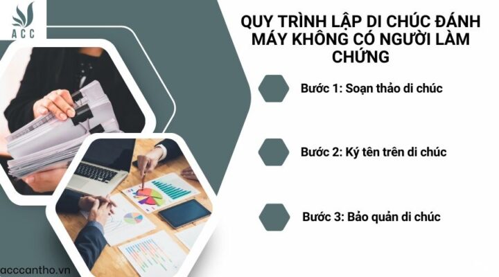 Quy trình lập di chúc đánh máy không có người làm chứng