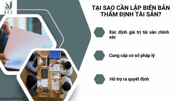 Tại sao cần lập biên bản thẩm định tài sản
