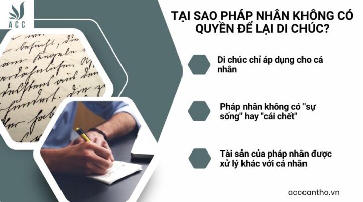 Tại sao pháp nhân không có quyền để lại di chúc