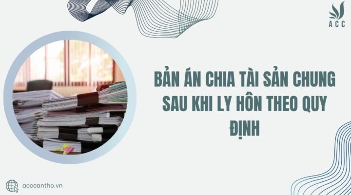 bản án chia tài sản chung sau khi ly hôn
