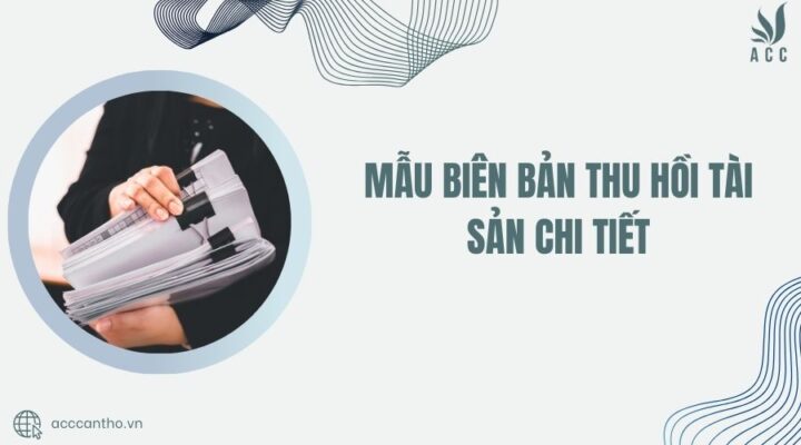 Mẫu biên bản thu hồi tài sản chi tiết
