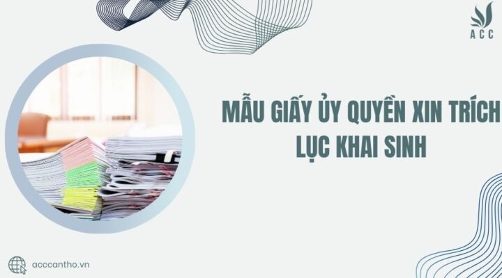 Mẫu giấy ủy quyền xin trích lục khai sinh