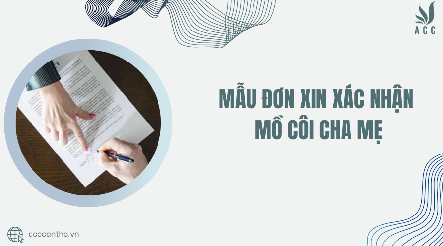 Mẫu đơn xin xác nhận mồ côi cha mẹ
