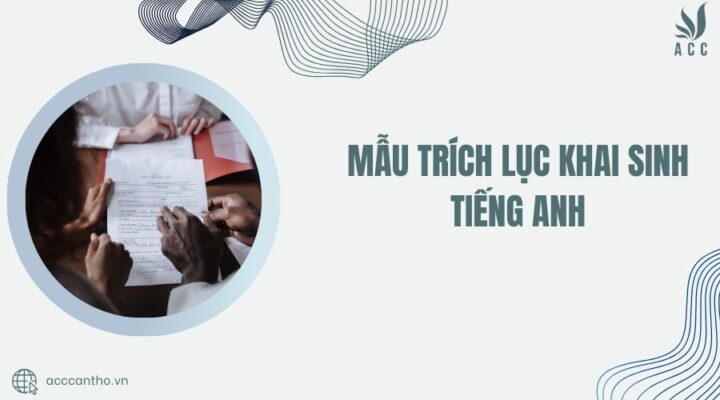 Mẫu trích lục khai sinh tiếng Anh