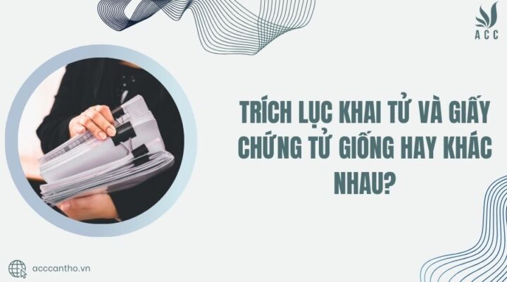 trích lục khai tử và giấy chứng tử