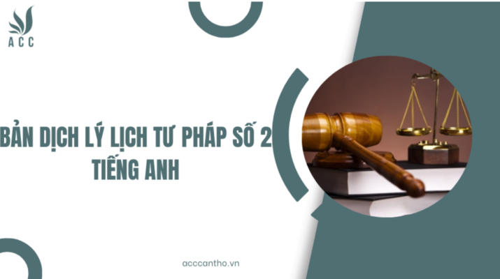 Bản dịch lý lịch tư pháp số 2 tiếng Anh