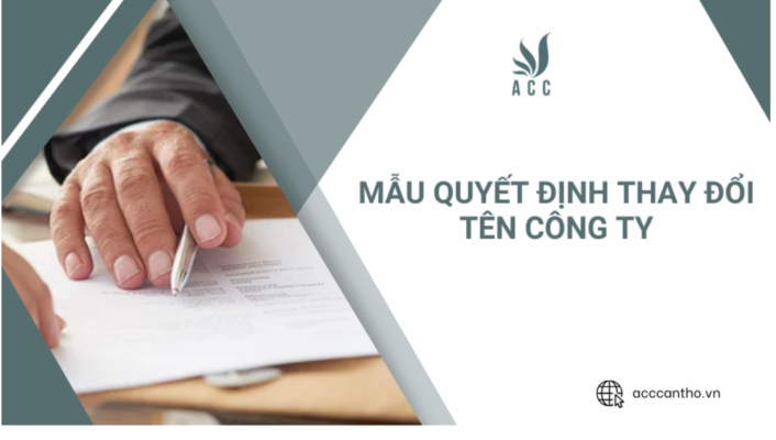 Mẫu quyết định thay đổi tên công ty