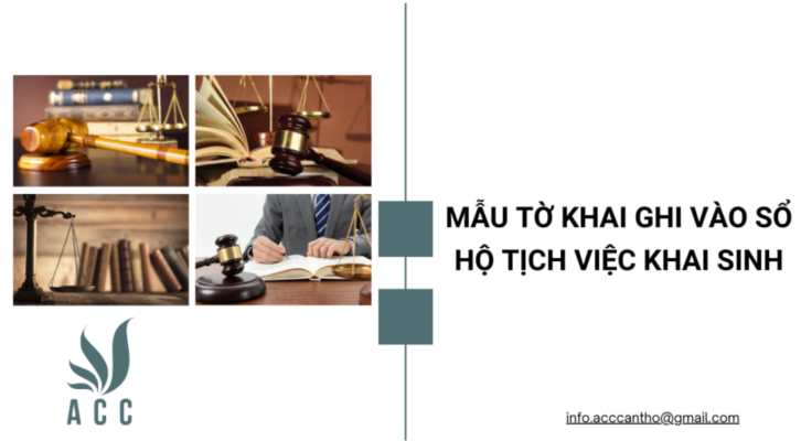 Mẫu tờ khai ghi vào sổ hộ tịch việc khai sinh