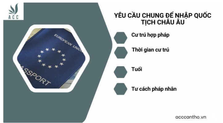 Yêu cầu chung để nhập quốc tịch Châu Âu
