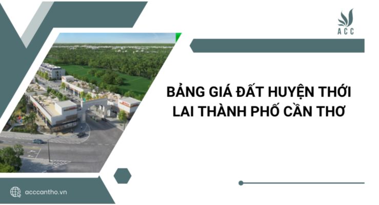 Bảng giá đất Huyện Thới Lai Thành phố Cần Thơ