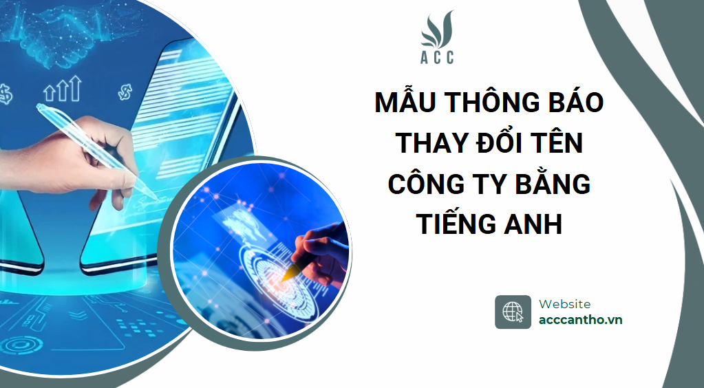 Mẫu thông báo thay đổi tên công ty bằng tiếng anh