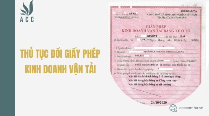 Thủ tục đổi giấy phép fv888 vận tải