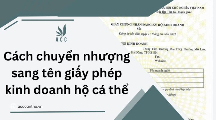 Cách chuyển nhượng sang tên giấy phép fv888 hộ cá thể