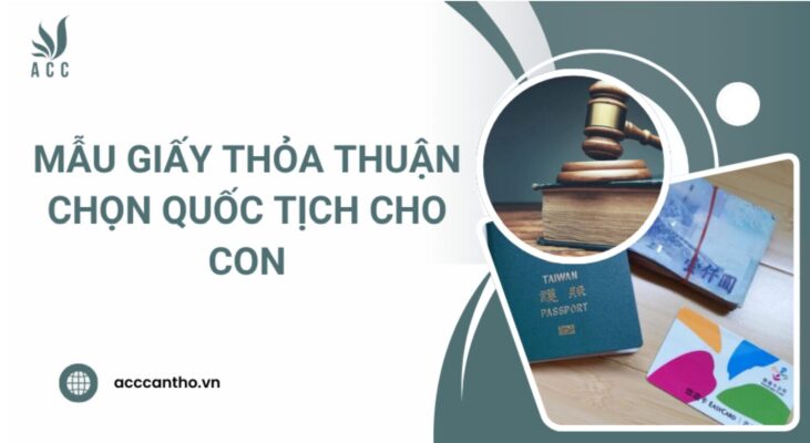 Mẫu giấy thỏa thuận chọn quốc tịch cho con