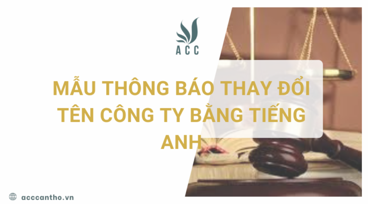 Mẫu thông báo thay đổi tên công ty bằng tiếng Anh