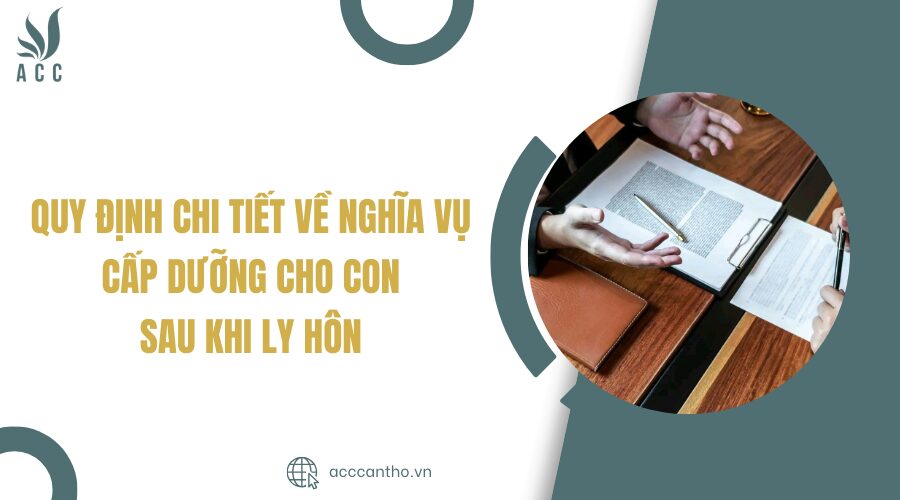 Quy định chi tiết về nghĩa vụ cấp dưỡng cho con sau khi ly hôn 