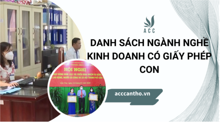 Danh sách ngành nghề fv888 có giấy phép con
