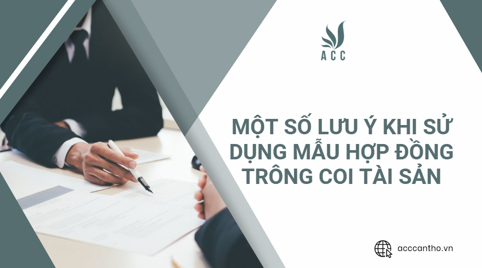 Một số lưu ý khi sử dụng mẫu hợp đồng trông coi tài sản