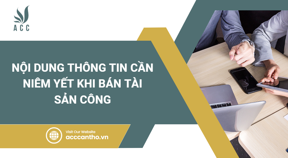 Nội dung thông tin cần niêm yết khi bán tài sản công
