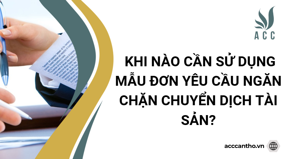 Khi nào cần sử dụng mẫu đơn yêu cầu ngăn chặn chuyển dịch tài sản?