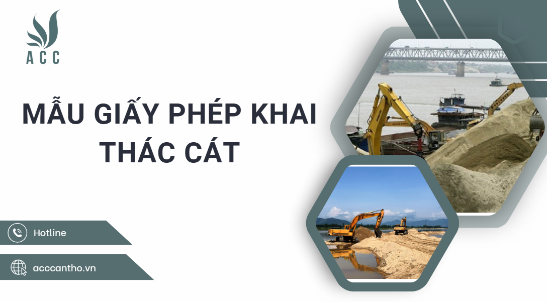 Mẫu giấy phép khai thác cát