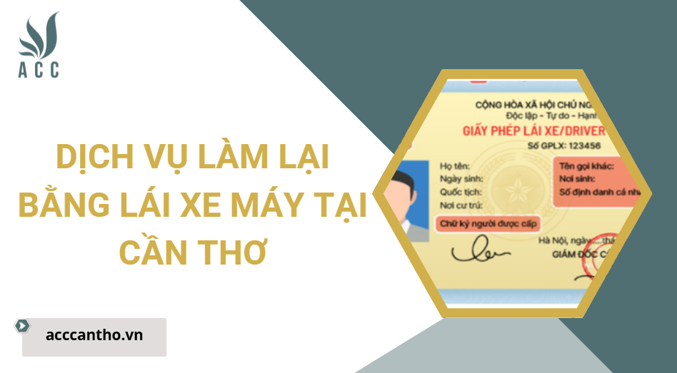 Dịch vụ làm lại bằng lái xe máy tại Cần Thơ