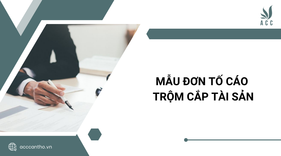 Mẫu đơn tố cáo trộm cắp tài sản
