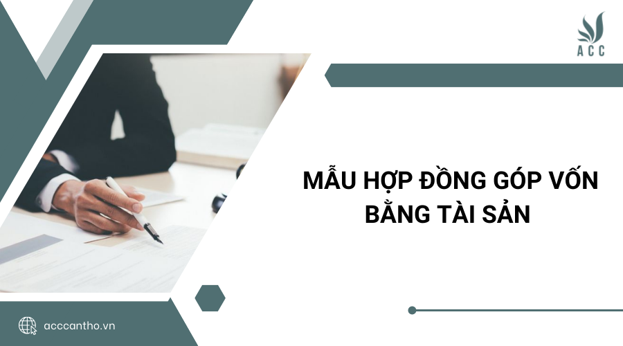 mẫu hợp đồng góp vốn bằng tài sản