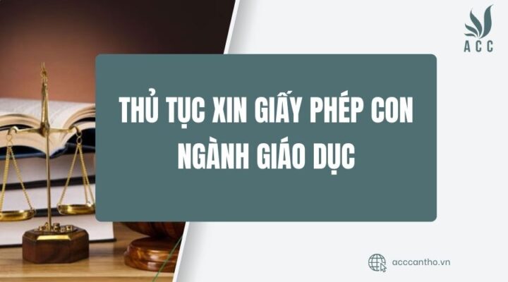 Thủ tục xin giấy phép con ngành giáo dục