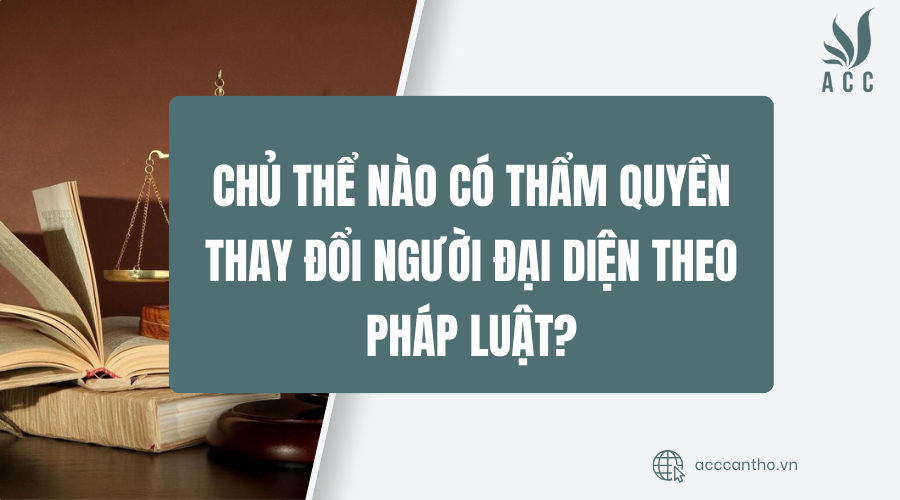 Chủ thể nào có thẩm quyền thay đổi người đại diện theo pháp luật?