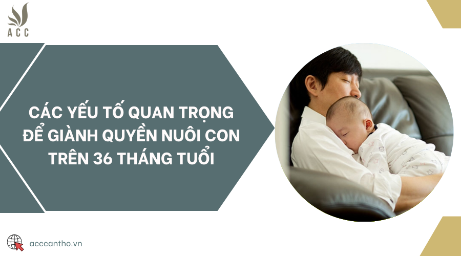 Các yếu tố quan trọng để giành quyền nuôi con trên 36 tháng tuổi