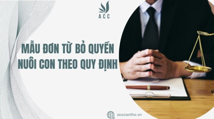 Mẫu đơn từ bỏ quyền nuôi con theo quy định
