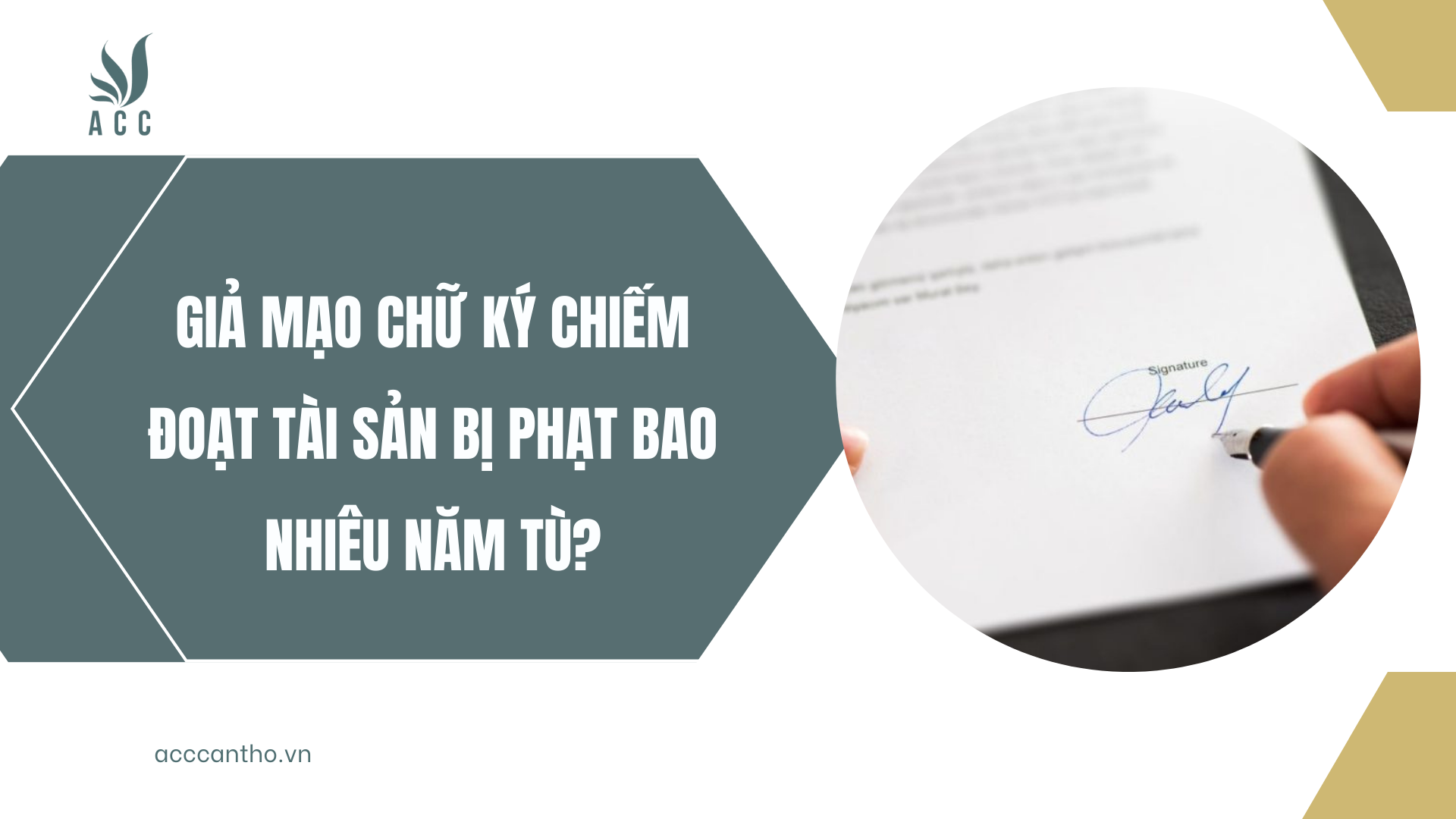 Giả mạo chữ ký chiếm đoạt tài sản bị phạt bao nhiêu năm tù?
