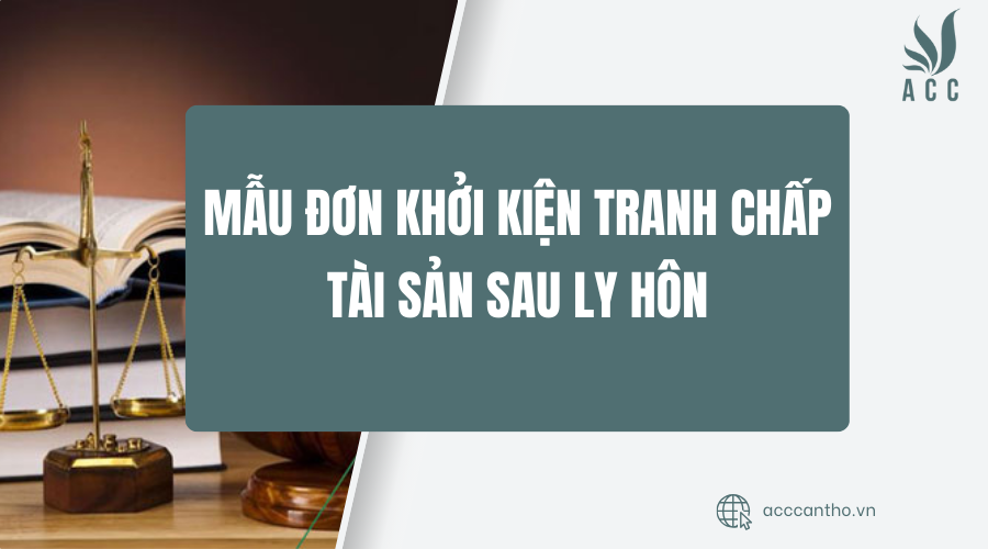 đơn khởi kiện tranh chấp tài sản sau ly hôn