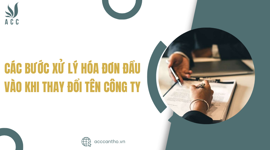 Các bước xử lý hóa đơn đầu vào khi thay đổi tên công ty