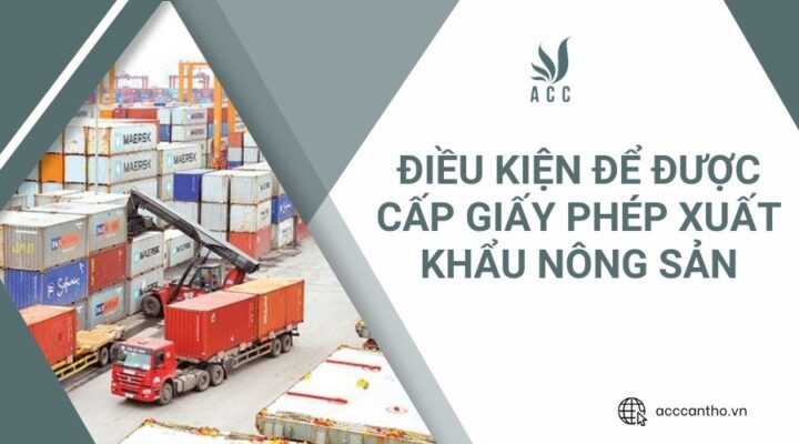Điều kiện để được cấp giấy phép xuất khẩu nông sản