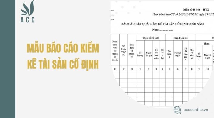 Mẫu Báo cáo kiểm kê tài sản cố định