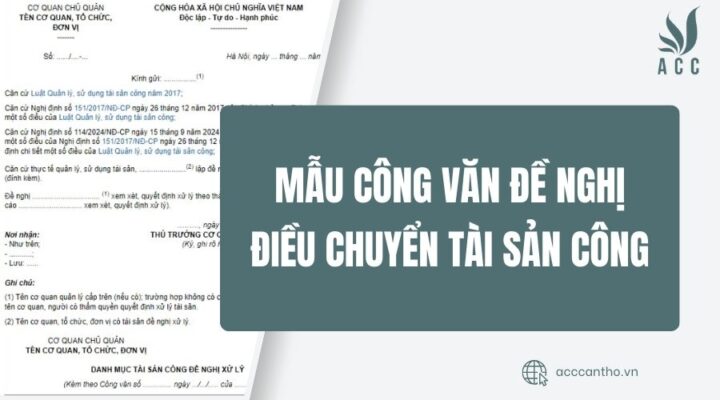 Mẫu công văn đề nghị điều chuyển tài sản công
