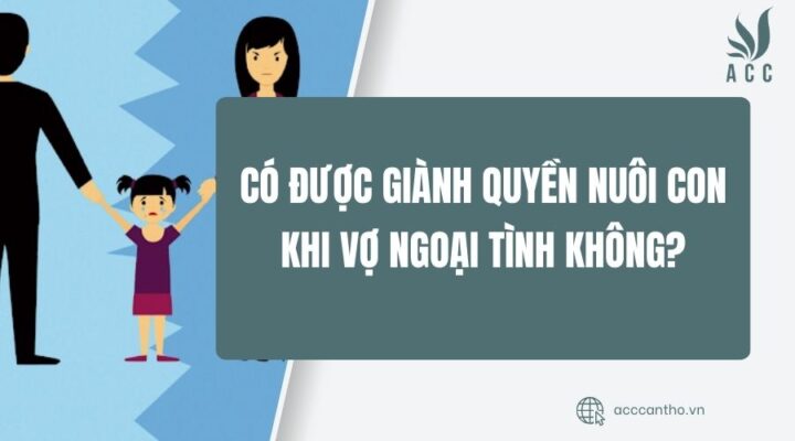 Có được giành quyền nuôi con khi vợ ngoại tình không?