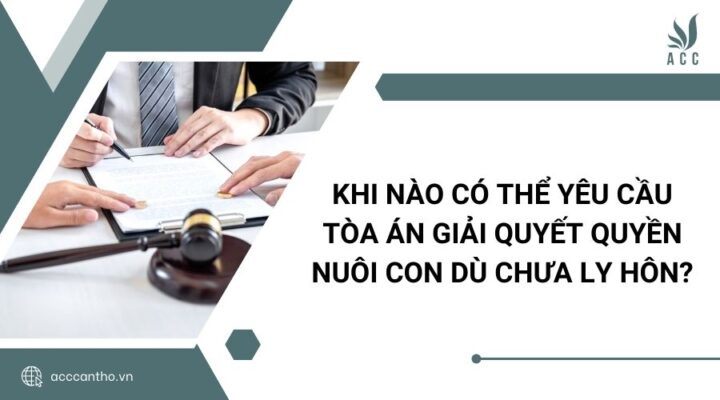 Khi nào có thể yêu cầu Tòa án giải quyết quyền nuôi con dù chưa ly hôn?