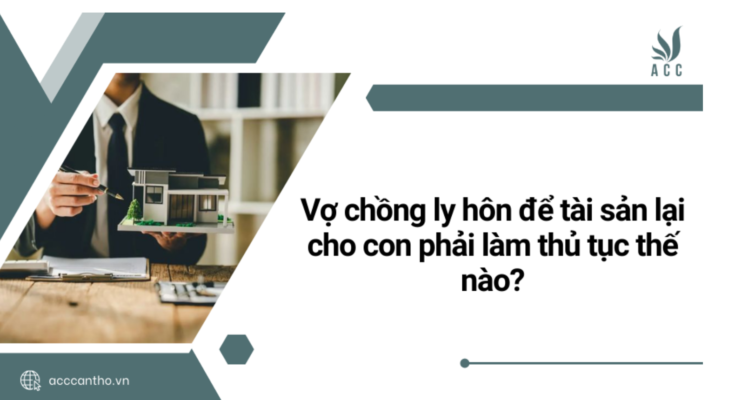 vợ chồng ly h&ocirc;n để t&agrave;i sản lại cho con