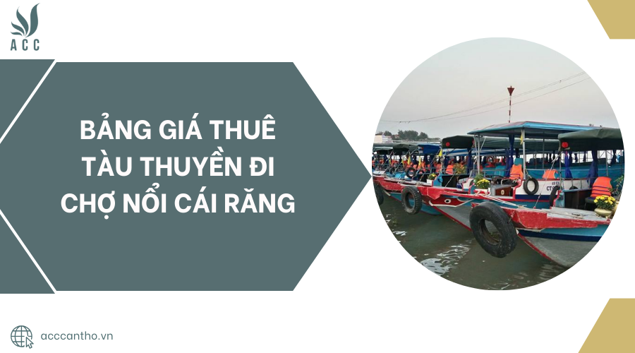 thuyền đi chợ nổi Cái Răng
