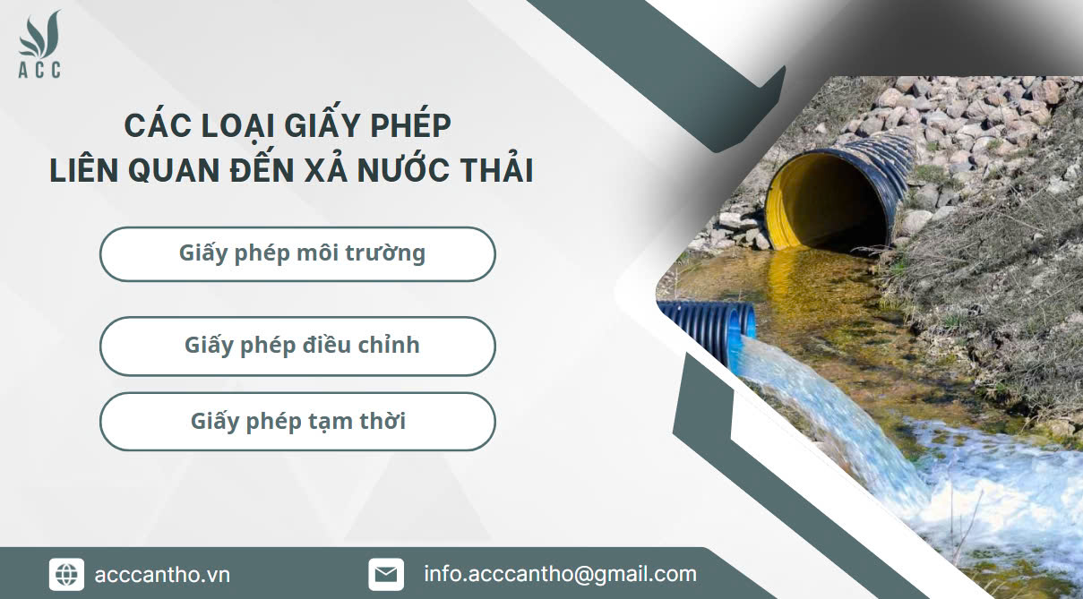 Các loại giấy phép liên quan đến xả nước thải
