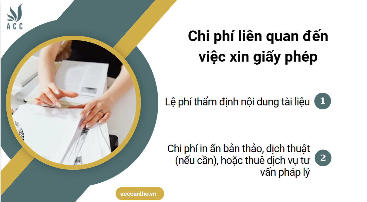 Chi phí liên quan đến việc xin giấy phép
