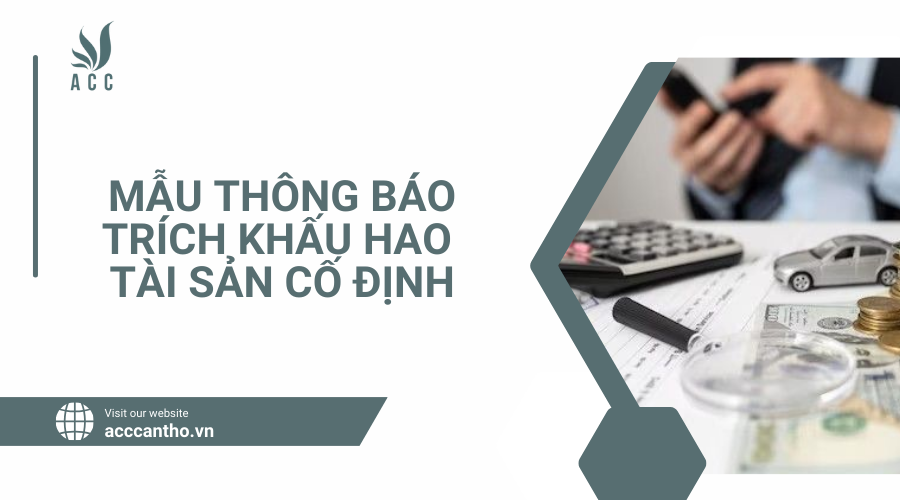mẫu thông báo trích khấu hao tài sản cố định