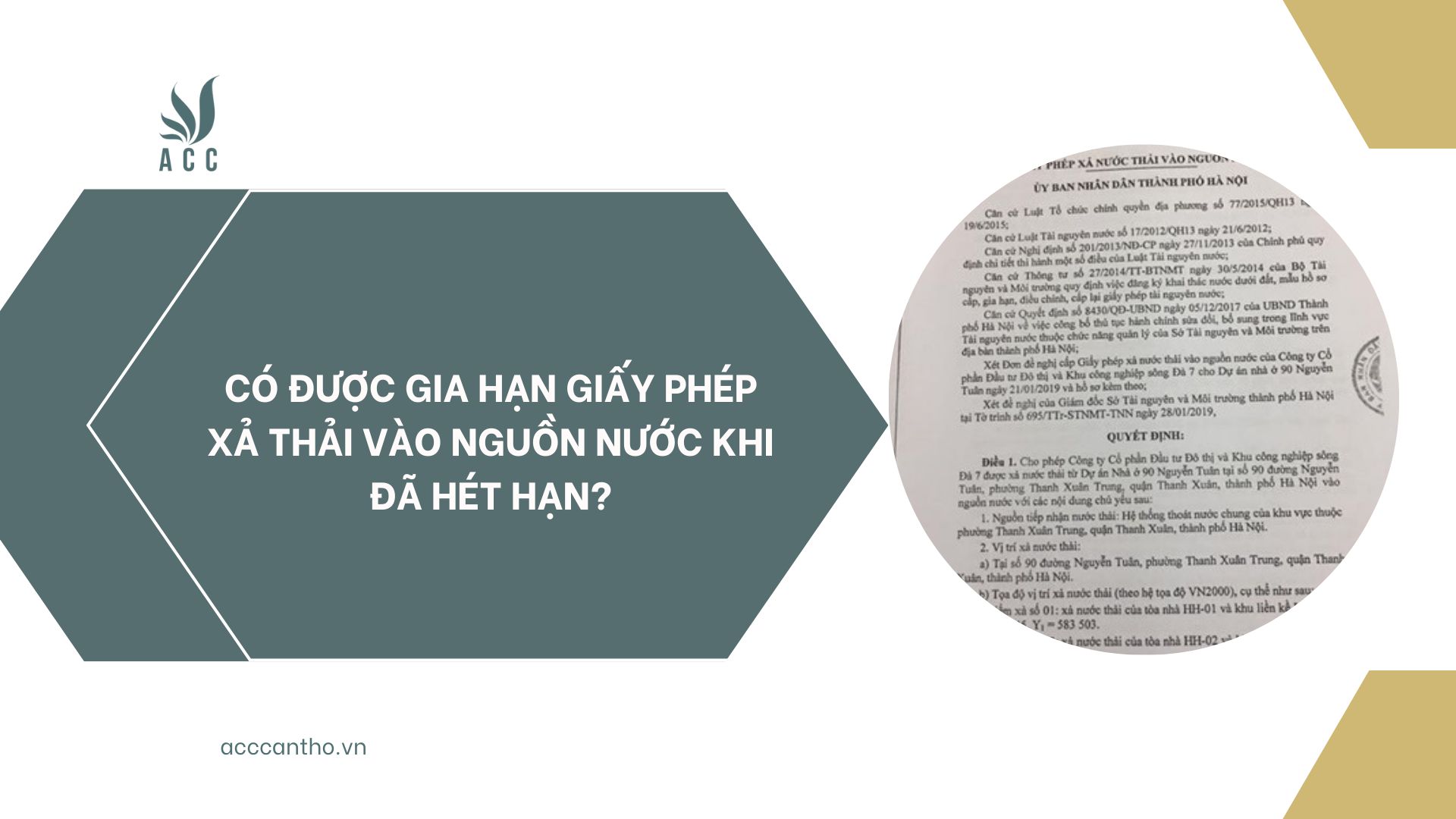 Có được gia hạn giấy phép xả thải vào nguồn nước khi đã hét hạn?