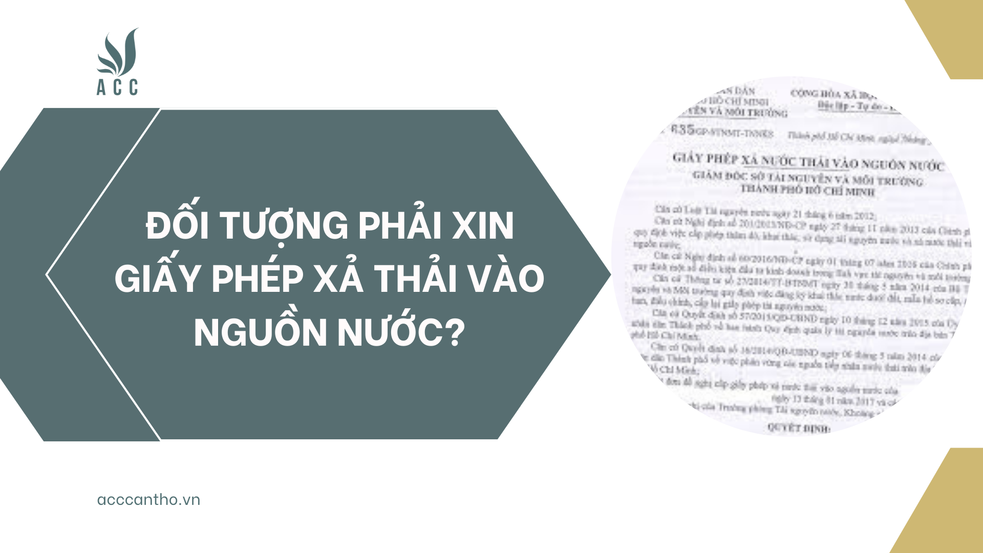 Đối tượng phải xin giấy phép xả thải vào nguồn nước?