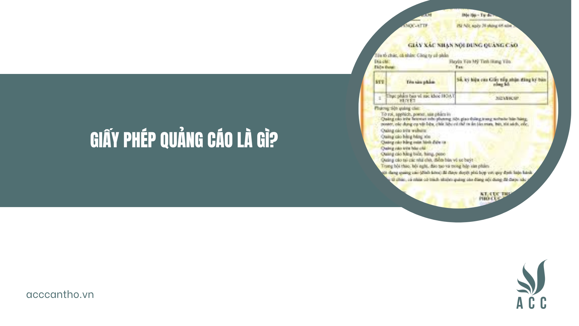 giấy phép quảng cáo là gì