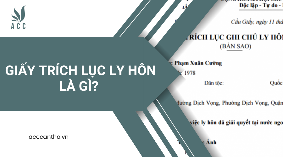 Giấy trích lục ly hôn là gì? 